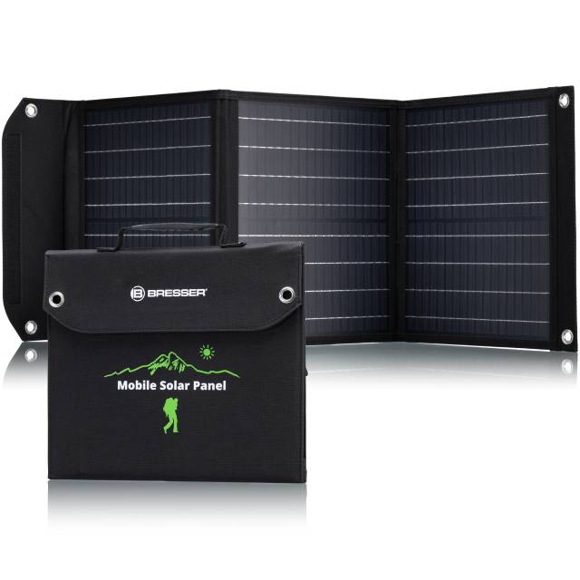 BRESSER Mobile Solar Charger 40 Watt with USB and DC output (Refurbished) 