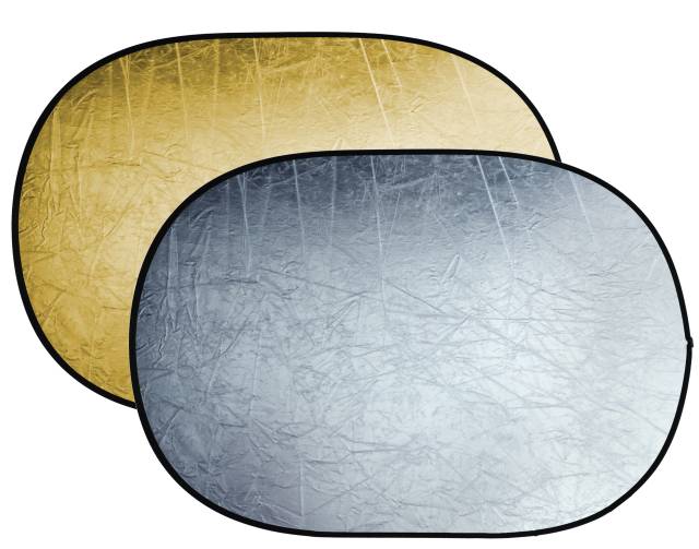 BRESSER BR-TR5 2-in-1 collapsible Reflector gold/silver 100x150cm 