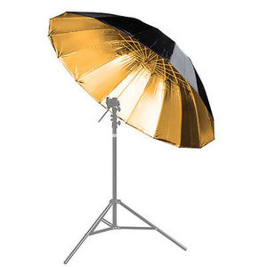 BRESSER BR-BG150 Paraguas reflector negro/dorado 150cm 