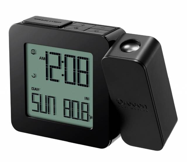Oregon Scientific Wireless Projection Clock with Indoor Temperature - Black 