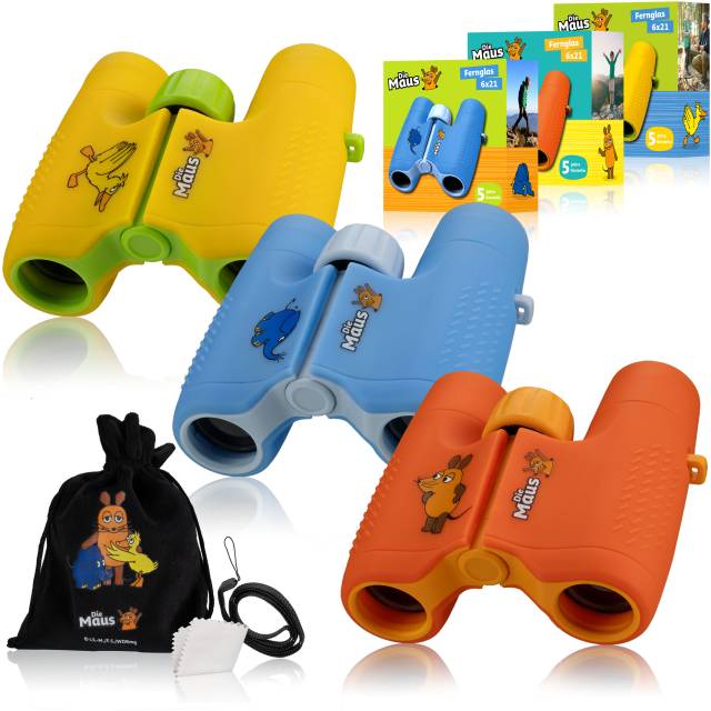 Die Maus Children's Binoculars with pouch 
