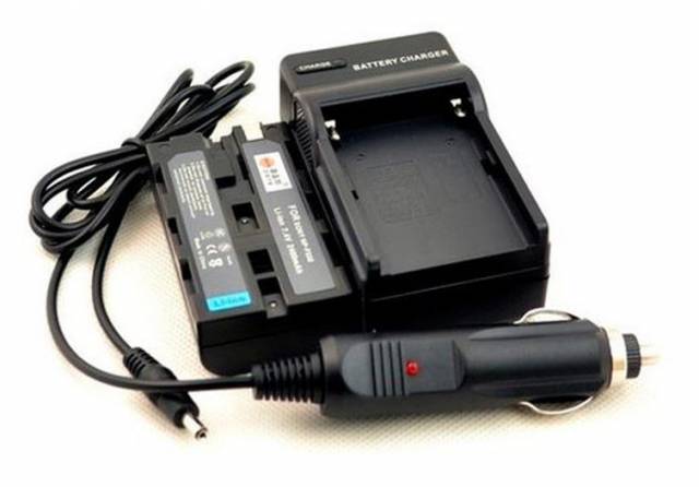 BRESSER Chargeur d'Accus + 2x Batterie rechargeable compatible avec NP-F550 