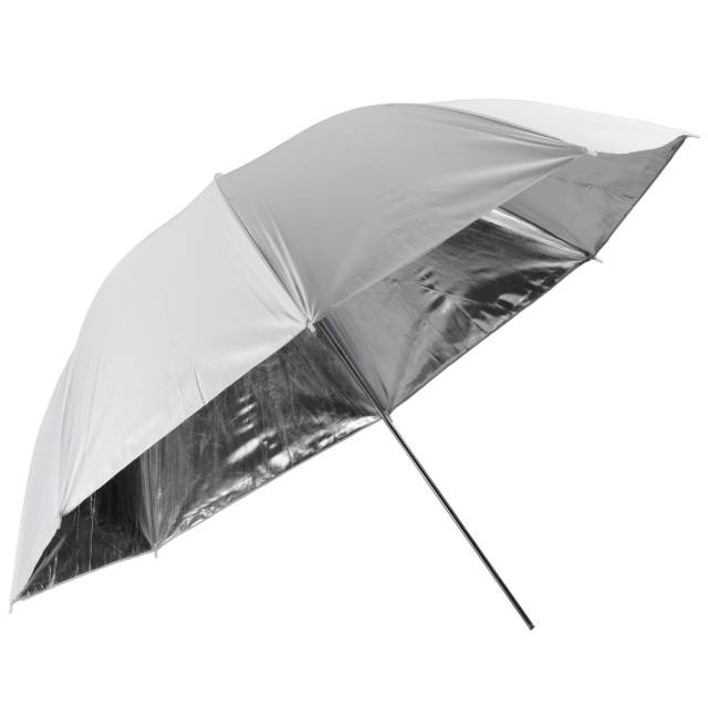 BRESSER SM-04 Paraplu wit/zilver 109 cm 