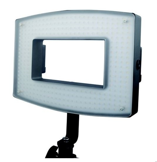 "Lámpara Anillo" LED rectangular BRESSER PH-386 con Cable eléctrico y Acumuladores 