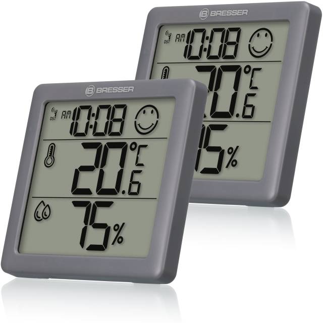 BRESSER Climate Smile thermo- / hygrometer set van 2 
