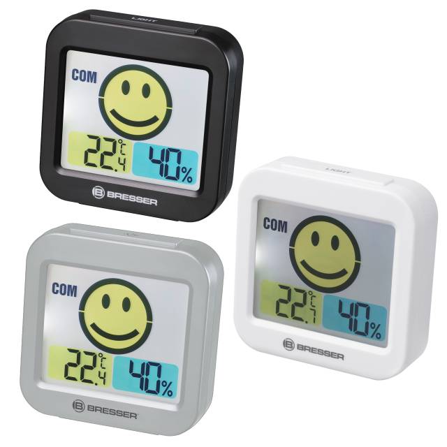 BRESSER ClimaTrend Smile Thermo- / Hygrometer mit Raumklimaindikator 