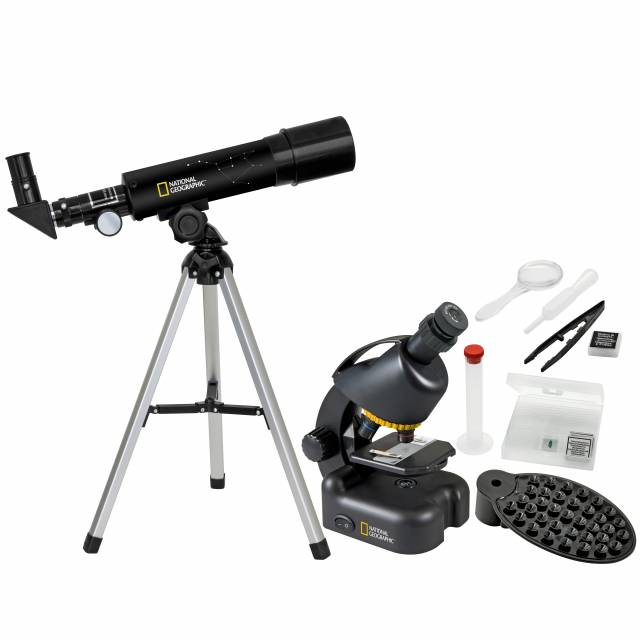 NATIONAL GEOGRAPHIC Kompakt Teleskop + Mikroskop mit Smartphonehalterung 