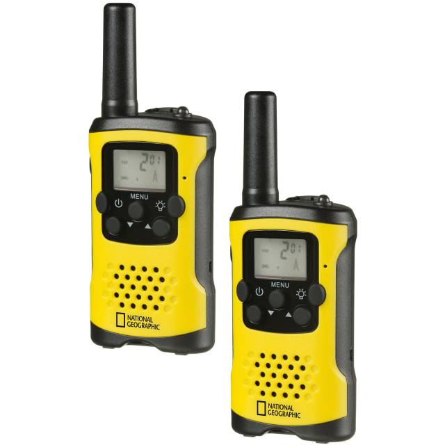 Zestaw 2 walkie talkie NATIONAL GEOGRAPHIC o dużym zasięgu do 6 km i z funkcją wolnych rąk 