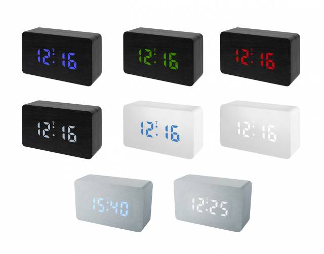 BRESSER MyTime W Color LED RC Alarm Clock 