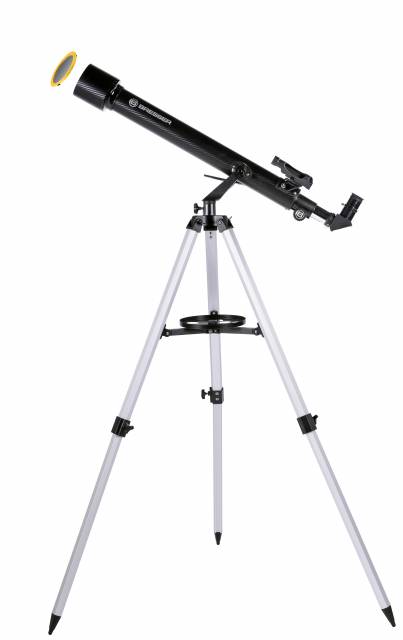 BRESSER Arcturus 60/700 AZ model karbonowy - Teleskop refraktorowy z adapterem do smartfonów 
