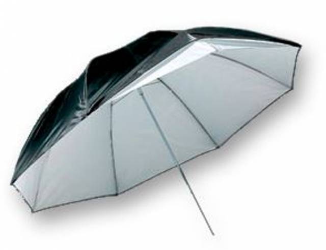 BRESSER SM-05 Reflective Umbrella silver/white with detachable black Cover 91cm 