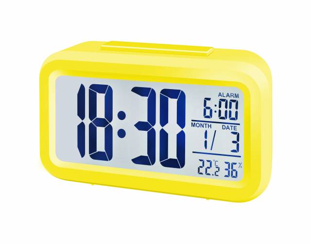 BRESSER MyTime Duo Alarm Clock yellow 