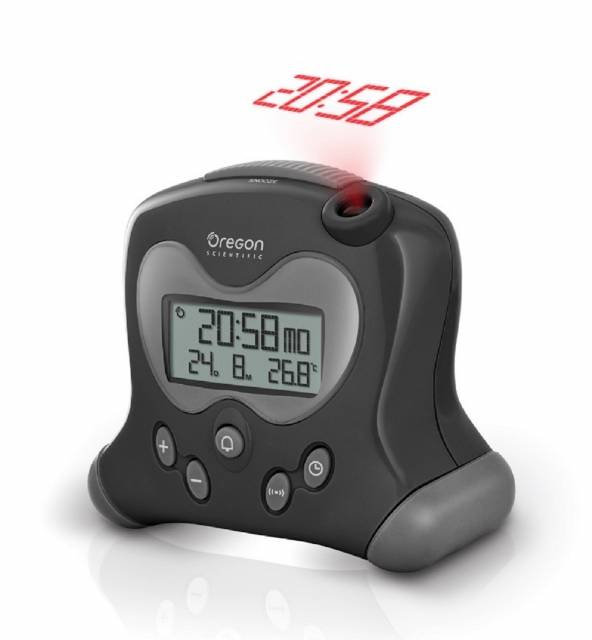 Oregon Scientific Radio Alarm Clock with Projection Display - black 