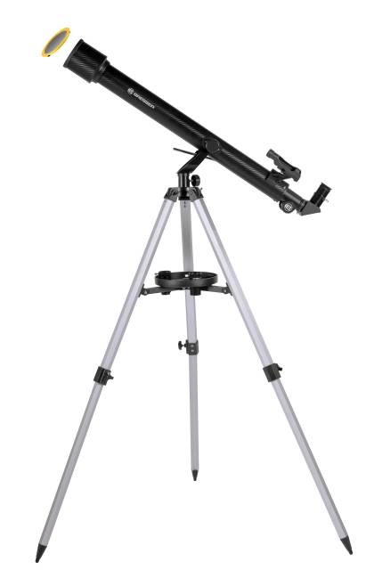 BRESSER Stellar 60/800 AZ - Linsenteleskop mit Smartphone-Kamera-Adapter & Sonnenfilter (Refurbished) 