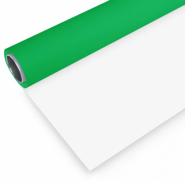 BRESSER Rollo de fondo de vinilo 2,72x8m verde/blanco 