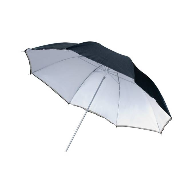 BRESSER SM-05 Parapluie réflecteur argenté/blanc/noir 101cm transformable 
