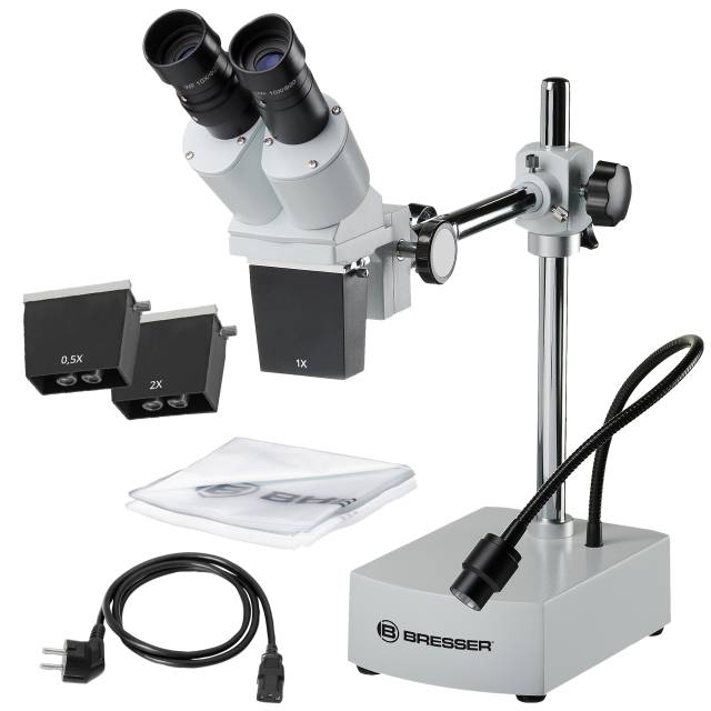 Bresser, Microscope DEL à lumière incidente 5x 20x BRESSER Biorit ICD +CS  (30,5)