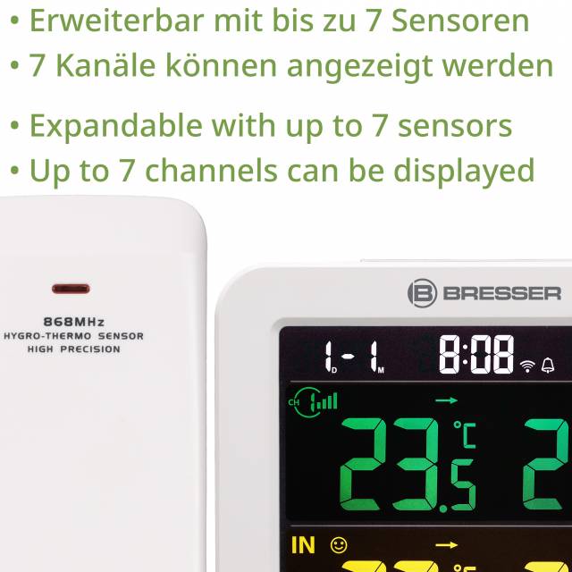 Centrale météo Bresser 7-en-1 ClimateConnect Tuya Smart Home - Blanc  (vendeur tiers) –