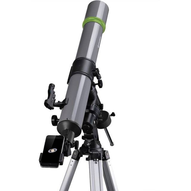Bresser Maksutov Telescopio Astronómico 100/1400 EQ3 con Adaptador para  Smartphone