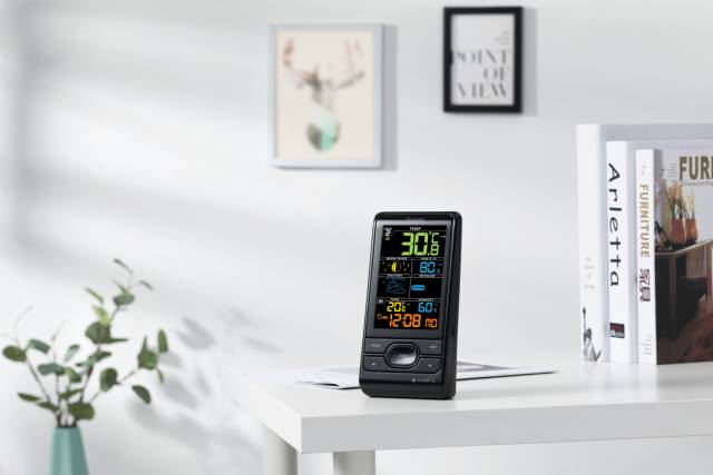 Bresser, Wireless Weather Station with Humidity & Weather Alert - BAR208SA  - Black