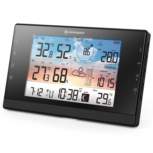 Termómetro interior exterior, termómetro conectado con 3 sensores  inalámbricos, monitor de humedad y temperatura (/), registro máximo mínimo,  tendencia de visualización y C