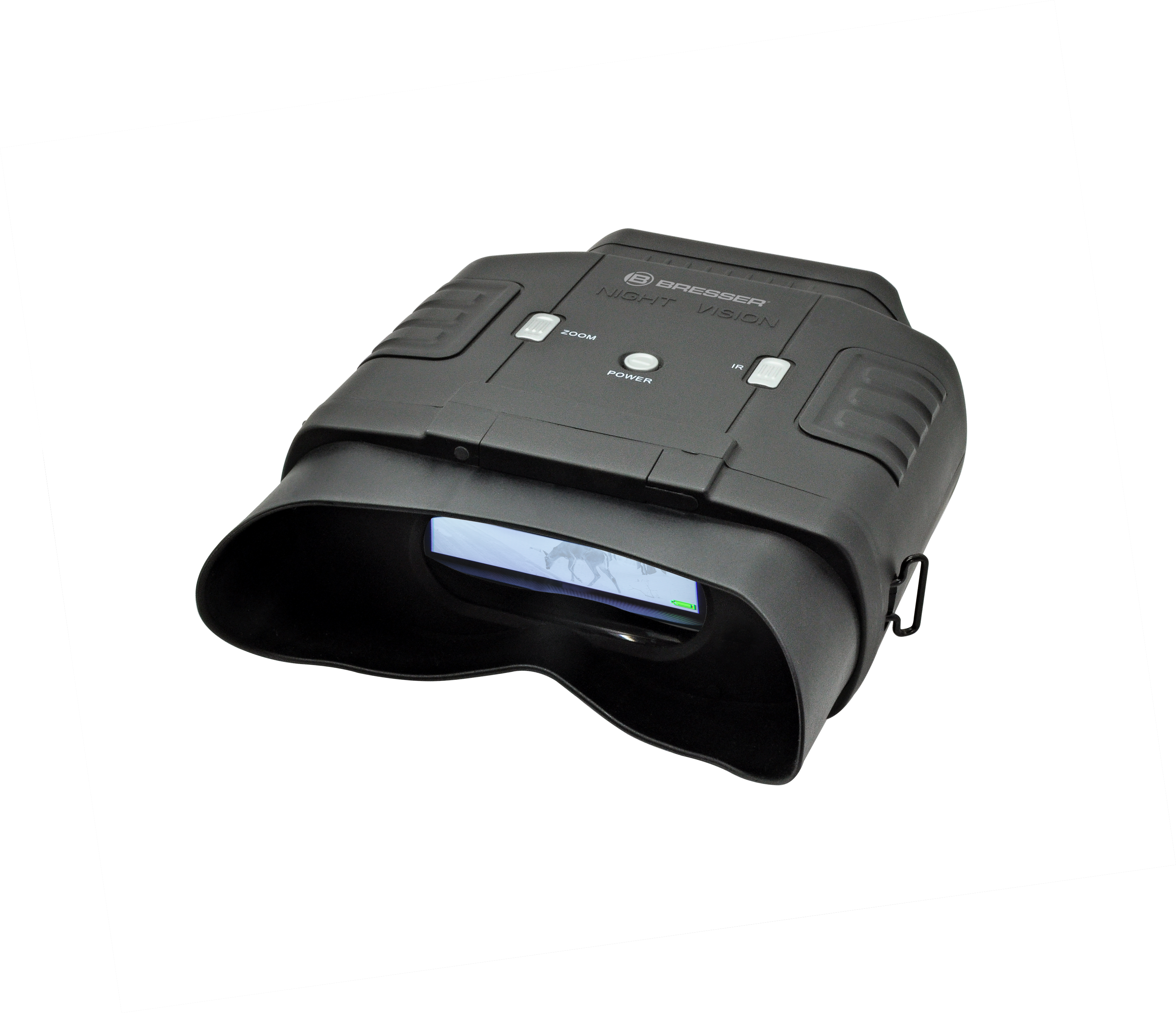 Bresser Digitales Nachtsichtgerät Binokular 3X mit digitaler Zoom-Funktion 3X & 1x NV mit elastischen Bändern zuschaltbarer Infratotbeleuchtung & Kopfhalterung für Action Cams & NV Binokular 
