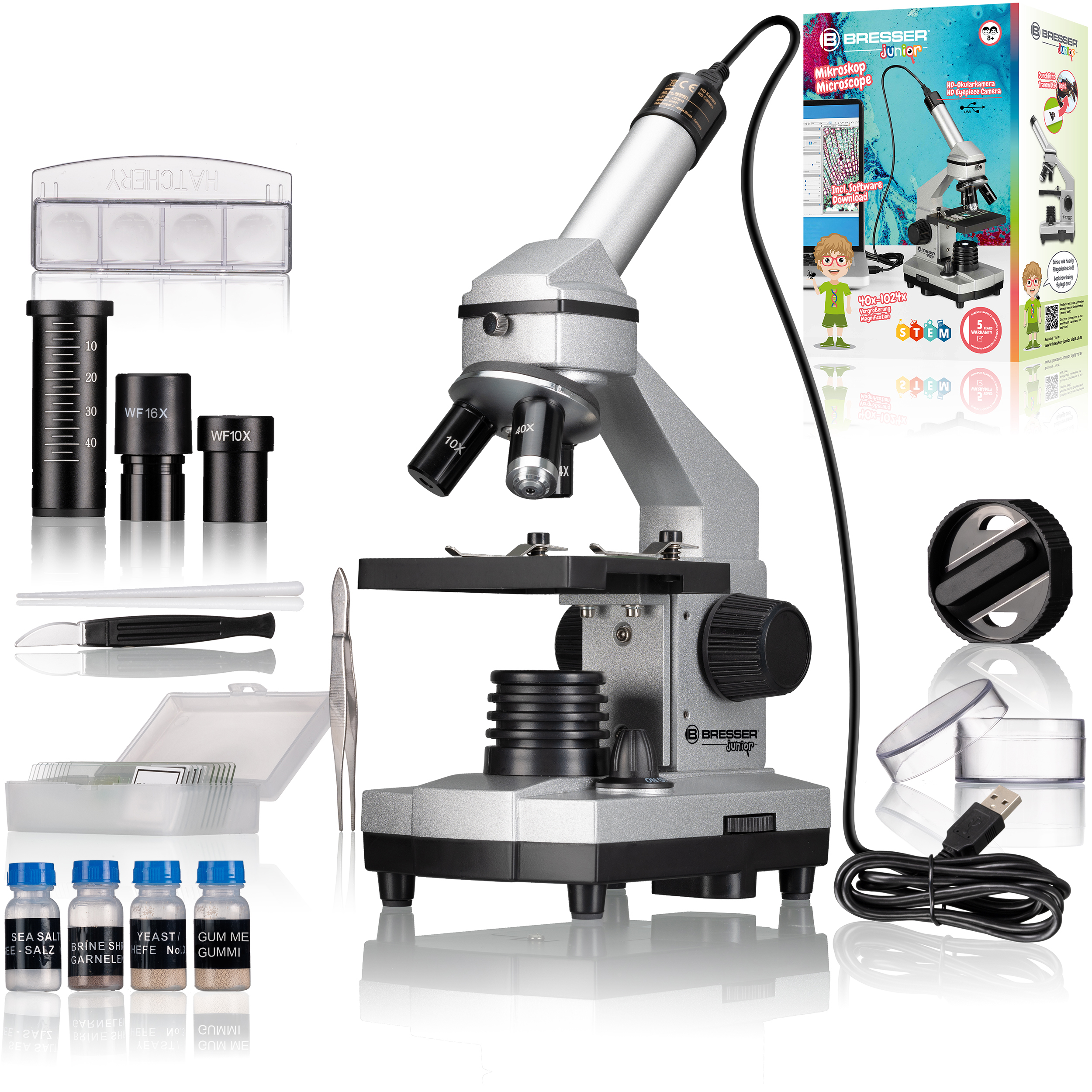 Bresser Junior Microscope pour débutants 40-640x…
