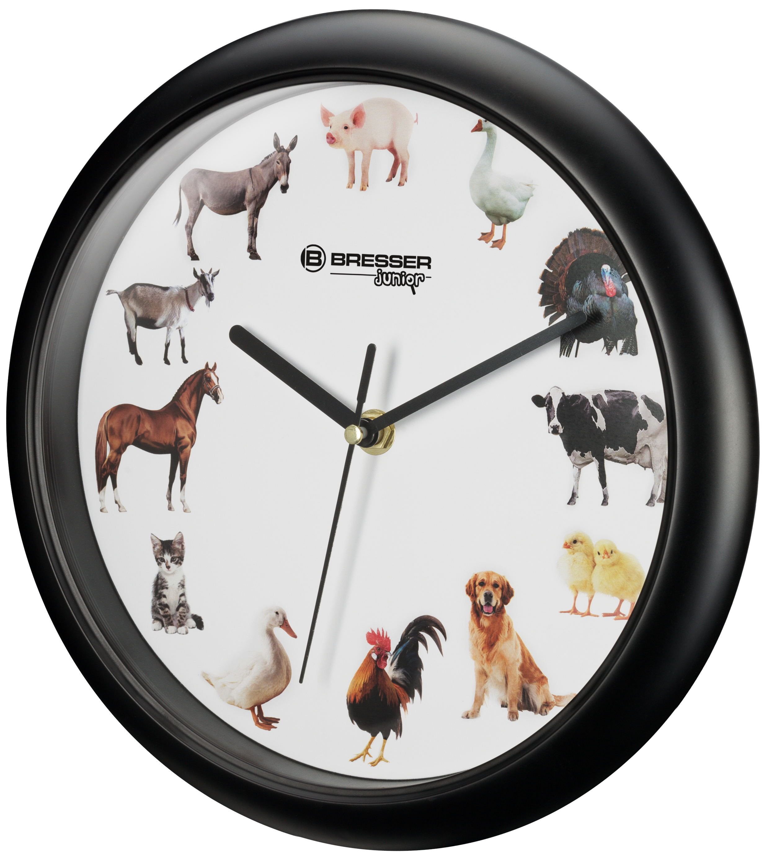 Bresser | BRESSER JUNIOR Children's Wall Clock with Animal Sounds | Expand  Your Horizon