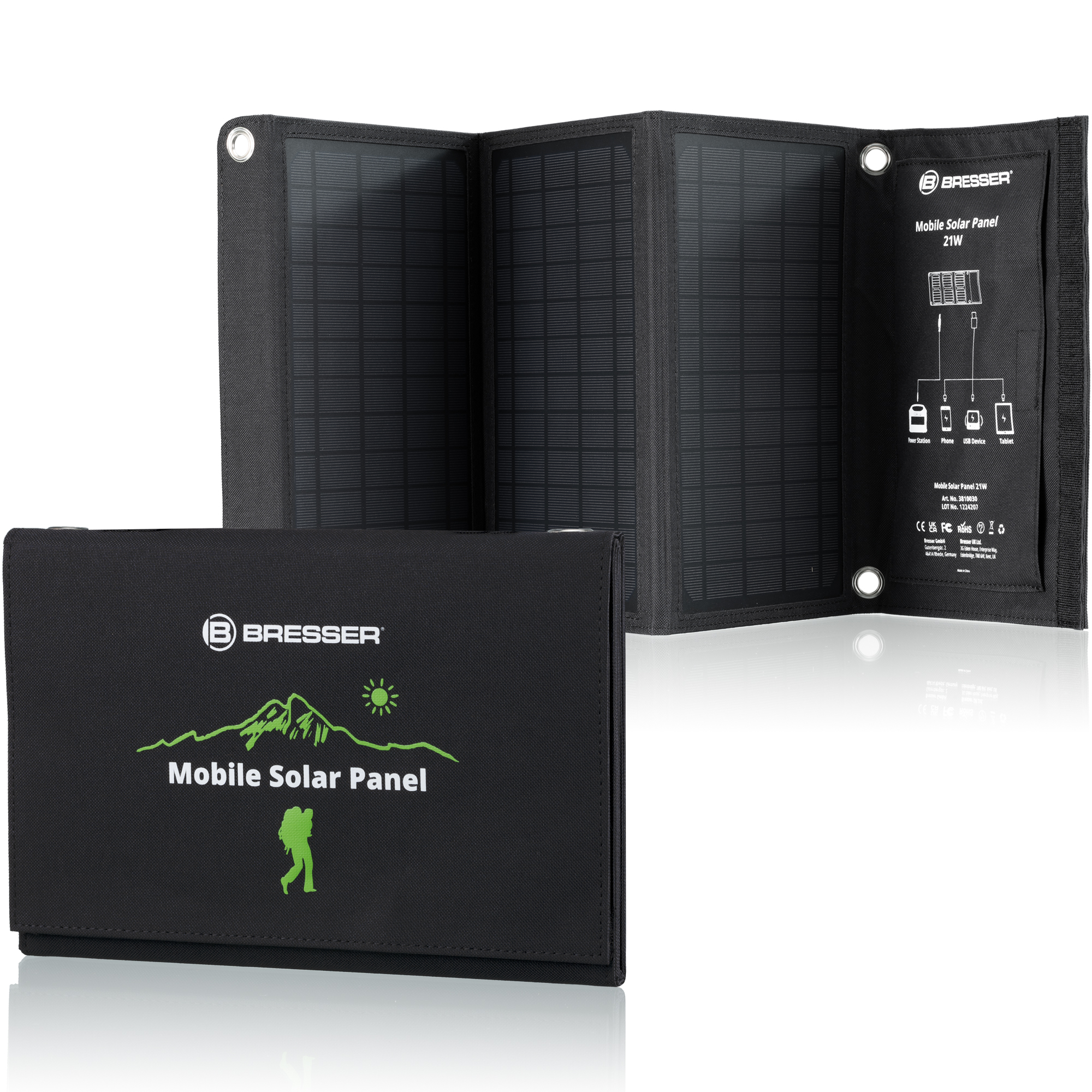 Bestaan zin bord Bresser | BRESSER Mobiele zonnelader 21 watt met USB- en DC-aansluiting |  Expand Your Horizon